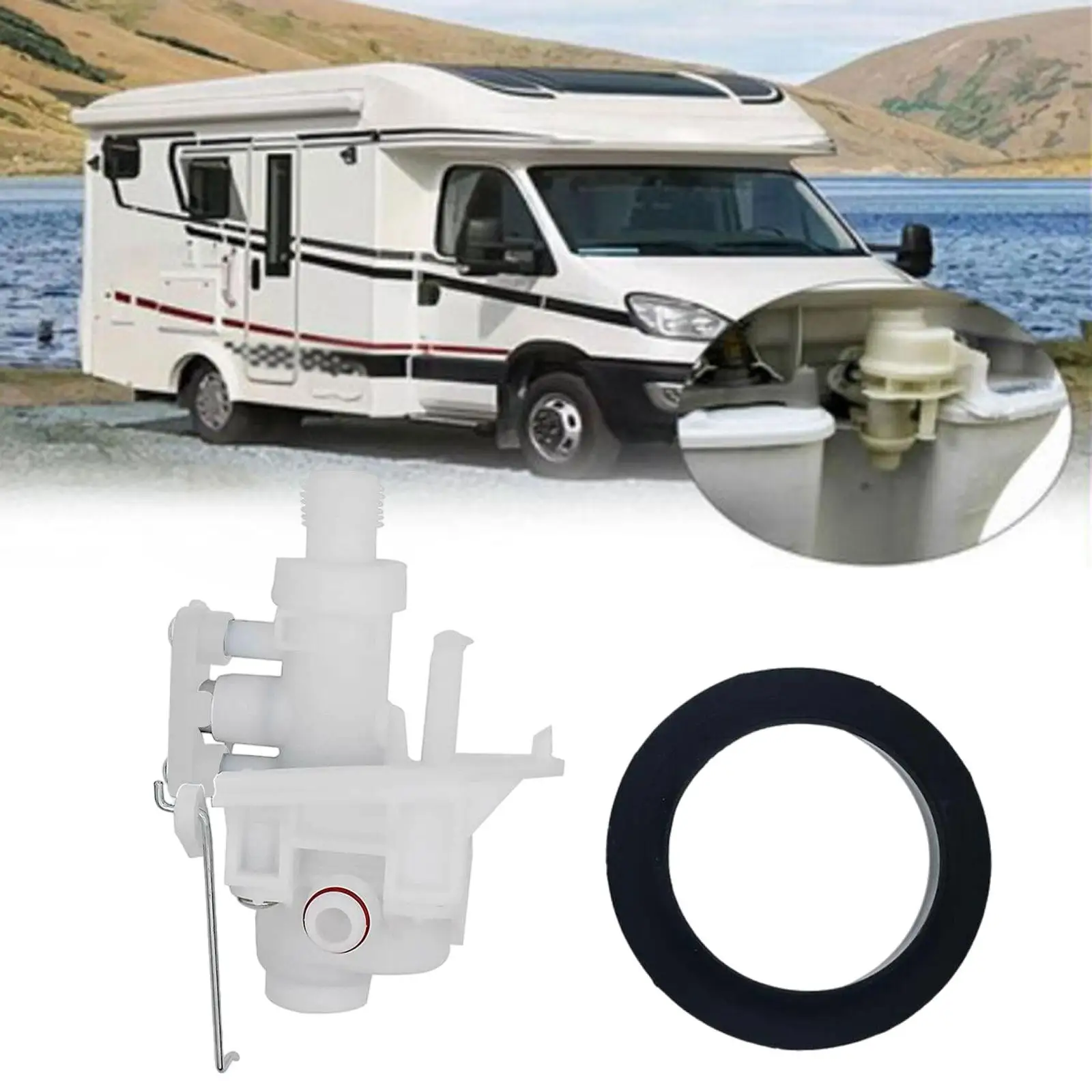 Vanne d'eau de toilette pour camping-car, assemblage technique, PP