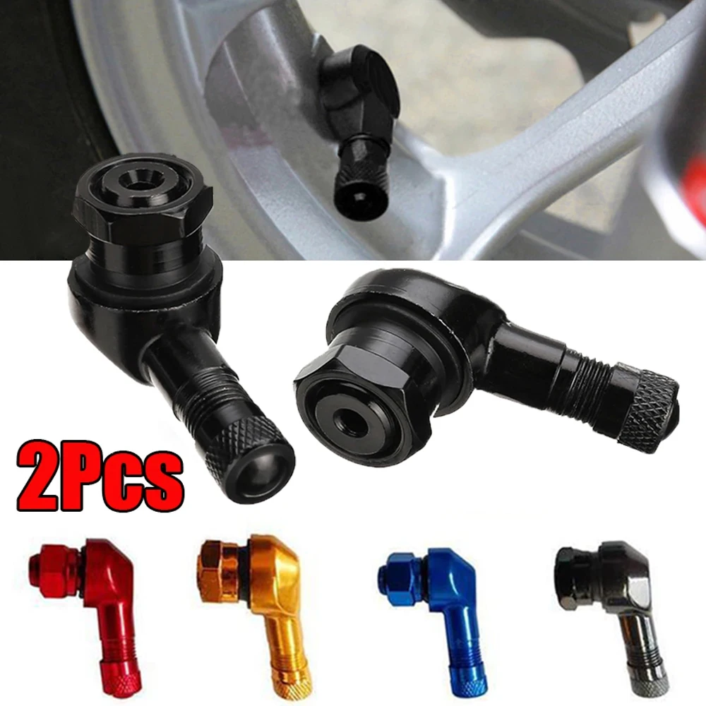 

2PCS Motorcycle Rim Tire Wheels Spare Parts Valve Elbow 90 Degree Angle Motorbike Wheel Tire Tubeless Valve Stems Rim Wheel Part