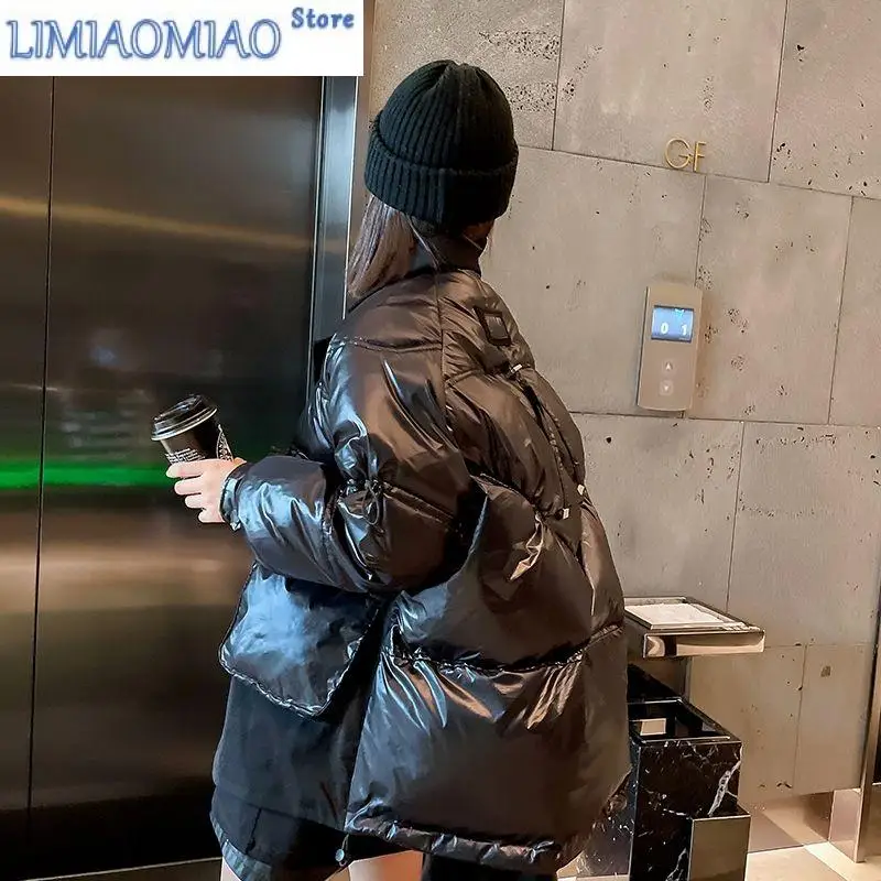 Winter Down Jacket Women White Duck Down Down Coat Suit Collar Chic Design Patchwork Outerwear False Two-piece Coat Warm Casual