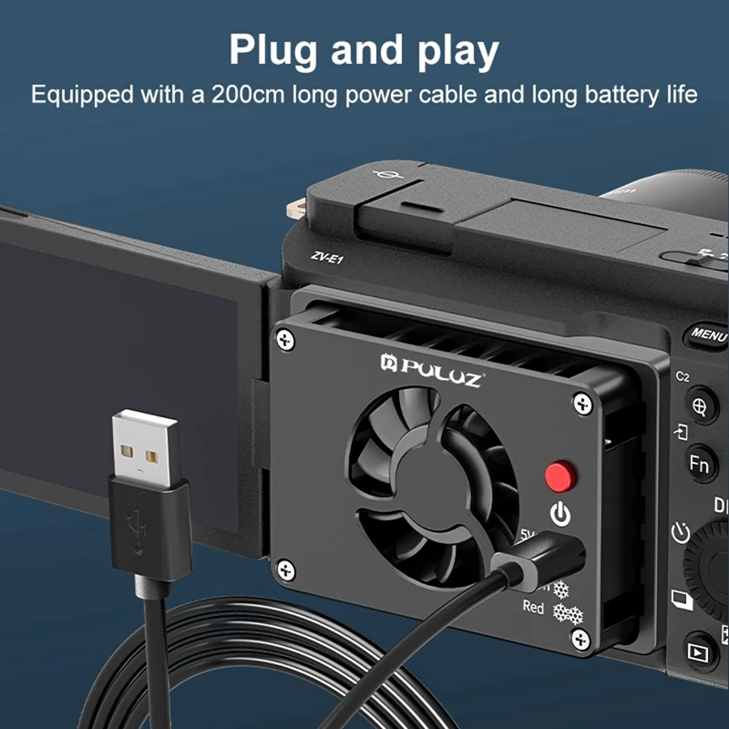 PULUZ For Sony ZVE1/FX30 Canon R8 Fujifilm Camera Live Shooting Cooling Multi-Function Convenient Cooling Fan Spare Parts