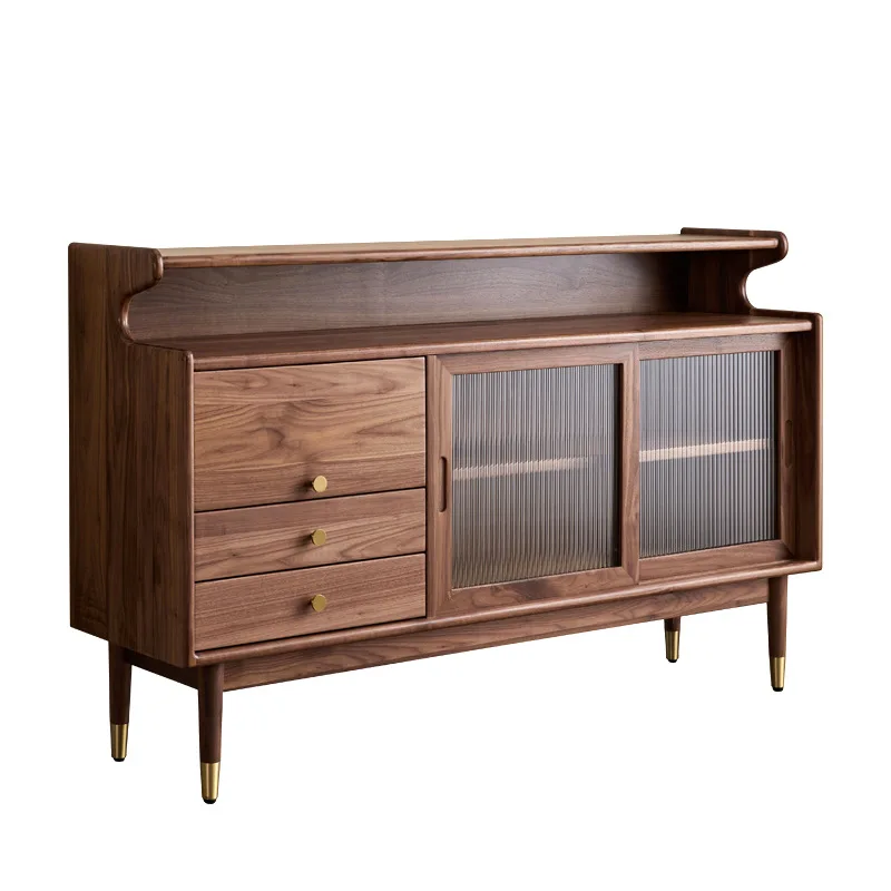 

North American black walnut solid wood sideboard storage wine cabinet kitchen storage cabinet pantry pantry cherry wood cupboard