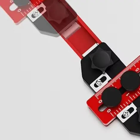 Red Aluminum Alloy Table Saw Corrector Parallel Alignment Tool For Woodworking T Track Fence Calibration Measurement Device