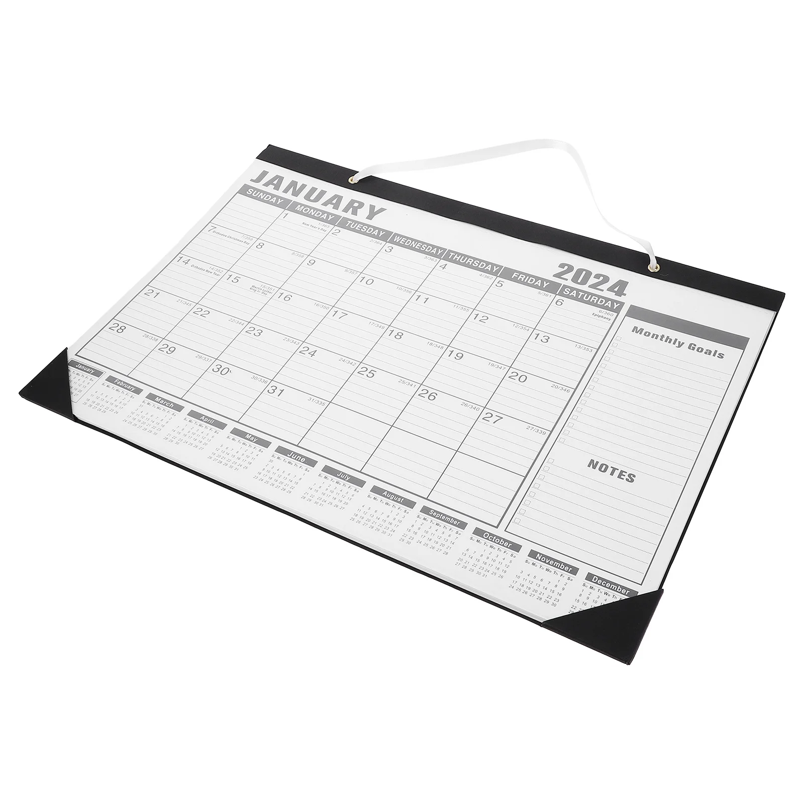 

Hanging Calendar English Monthly Wall Calendar For Office Home Daily Use Noting Sturdy Lightweight Household Room Accessory 2024
