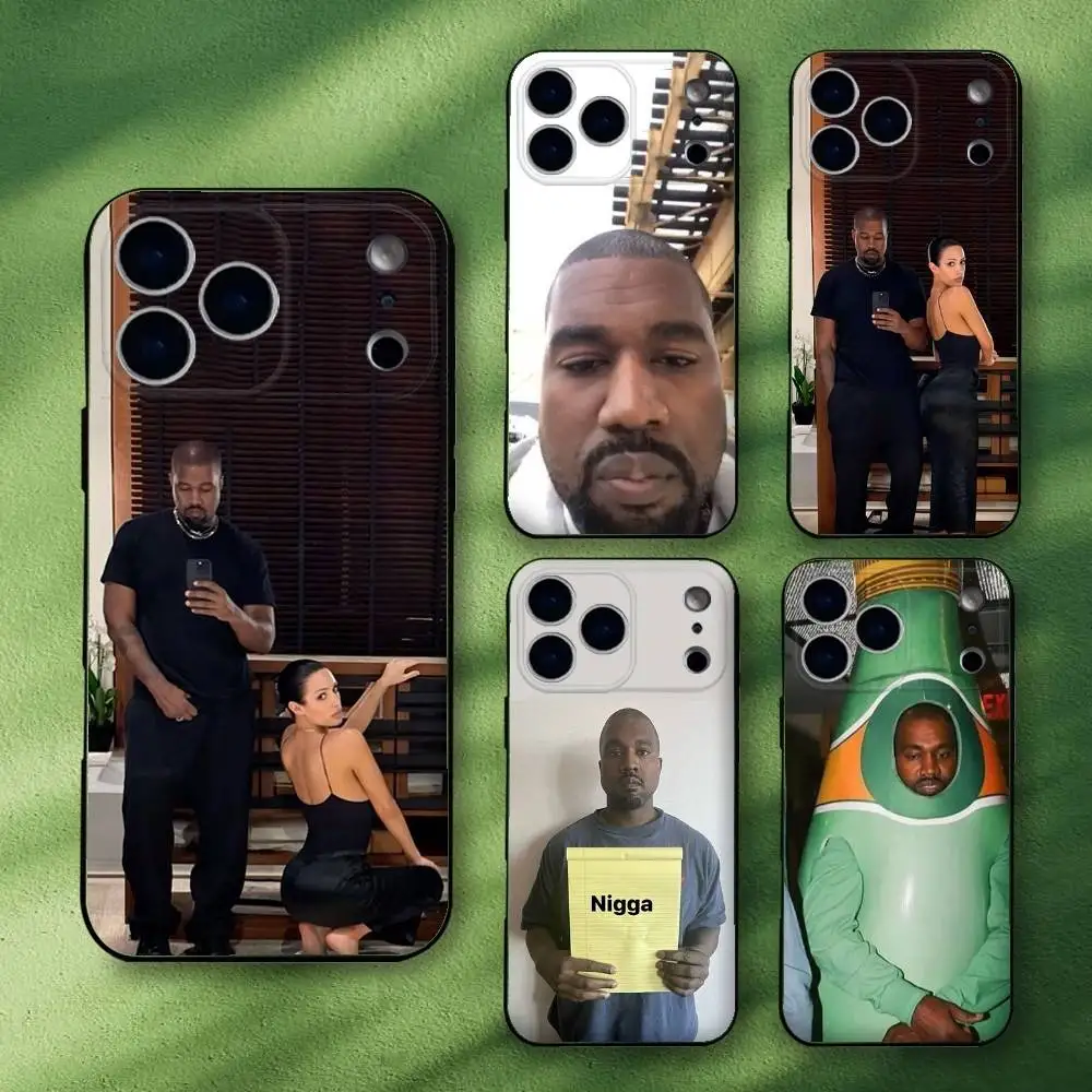 

Funny Kanye West YE Phone Case For iPhone 17,16,15,14,13,12,Pro,Max,Plus,E,SE4,Air,Mini Black Soft Funda