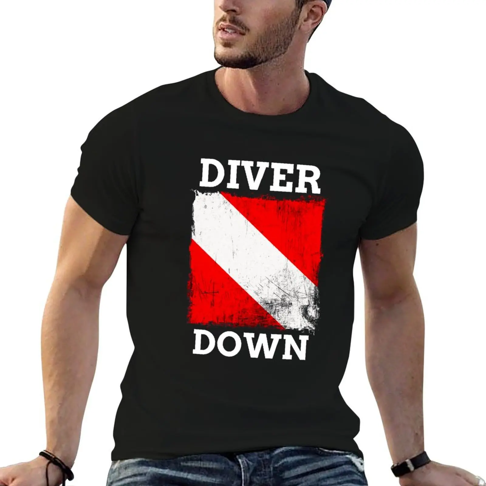 

shirt humor Down graphic funny t shirts man t T-Shirt dark Diver