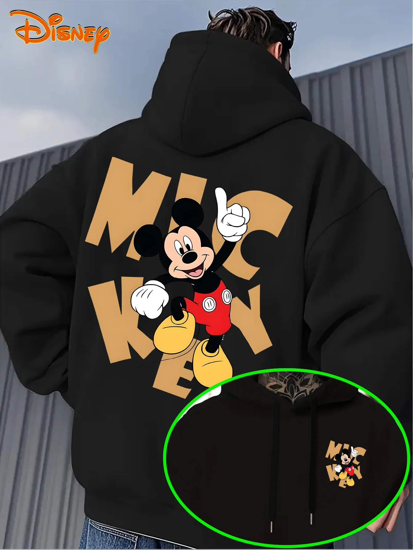 

Мужские толстовки с Микки Маусом Disney, модная уличная одежда большого размера, толстовки унисекс, осенне-зимние флисовые повседневные универсальные
