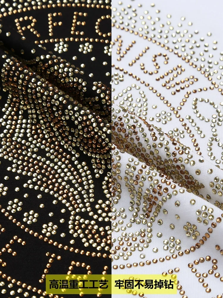 High Quality Rhinestones T Shirt Men Fashion Clothing 2024 O Neck Short Sleeve Slim Summer Thin Casual T-shirts Plus Size 6XL