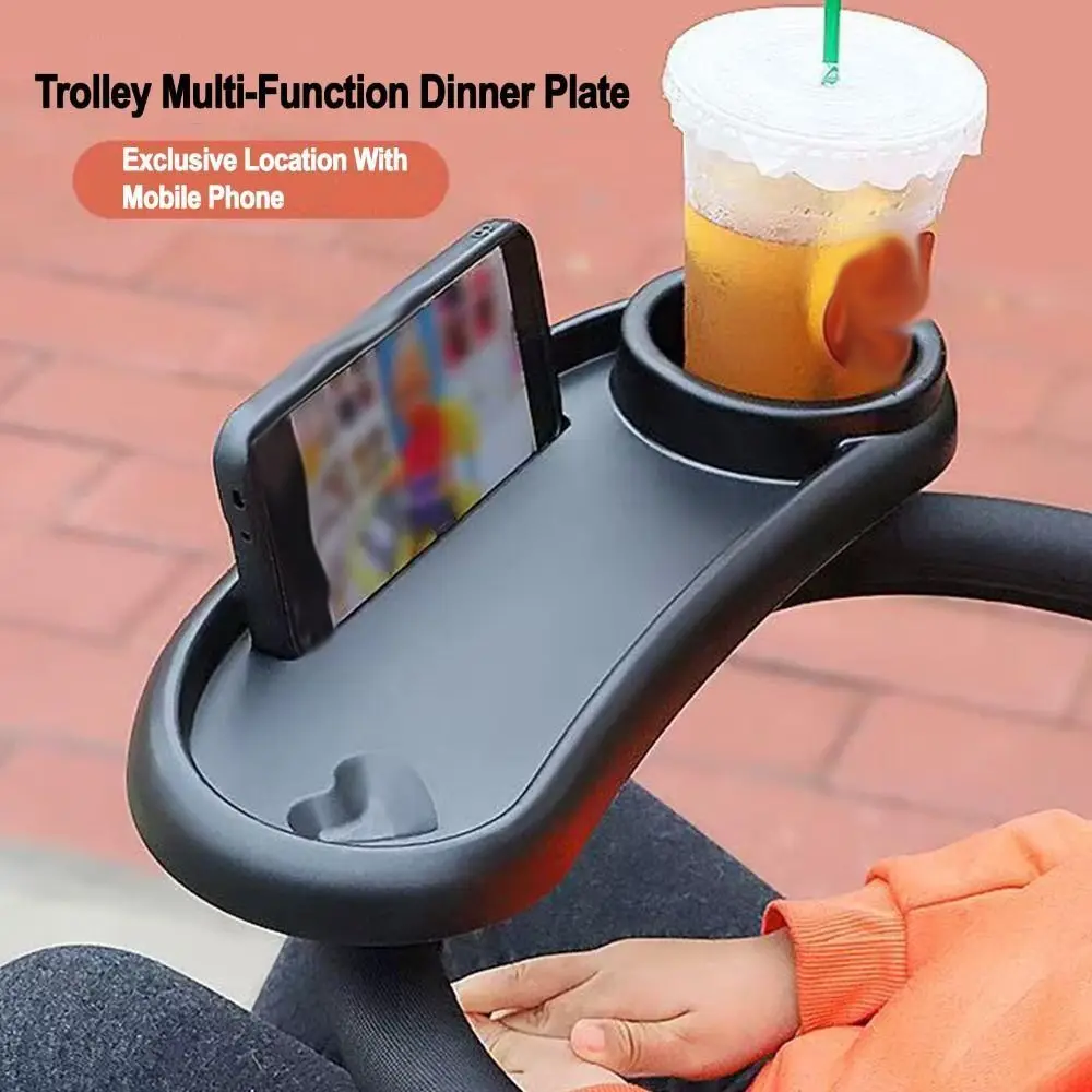 Antislip Stroller Cup Holder Detachable Handy Pushchair Snack Table Practical Multi-purpose Universal Stroller Tray - view 4