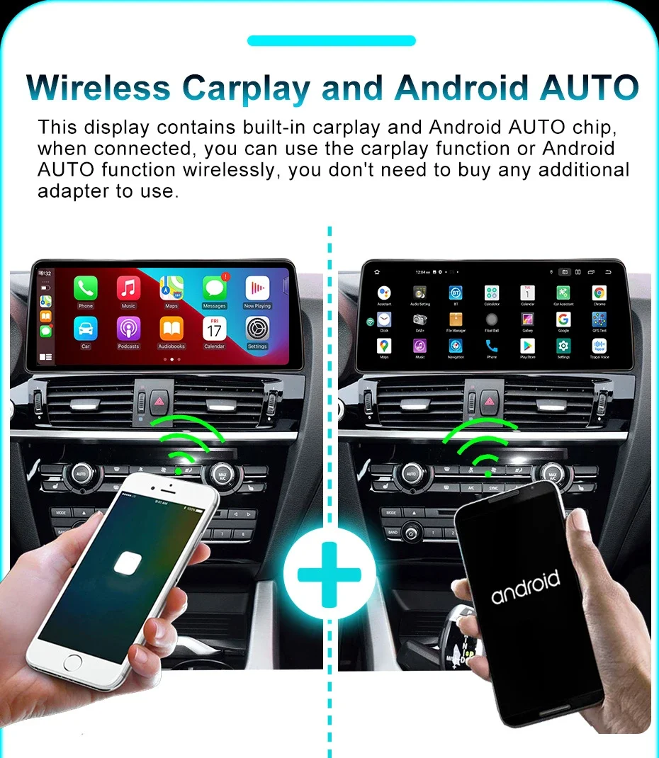 12,5" Kabelloses Carplay Android 14 Auto-Radiobildschirm für BMW X3 F25 X4 F26 2011-2016 Stereo Bluetooth Multimedia-Player GPS – Detail 12
