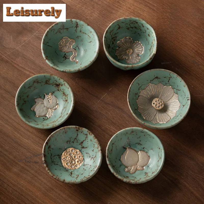 

Чайная чашка с золотистой глазурью Gilt Moss, креативная чаша для чая, чашка для дегустации, персональная чашка для чаепития, мастер-чашки Jianzhan, для чайной церемонии Dahongpao