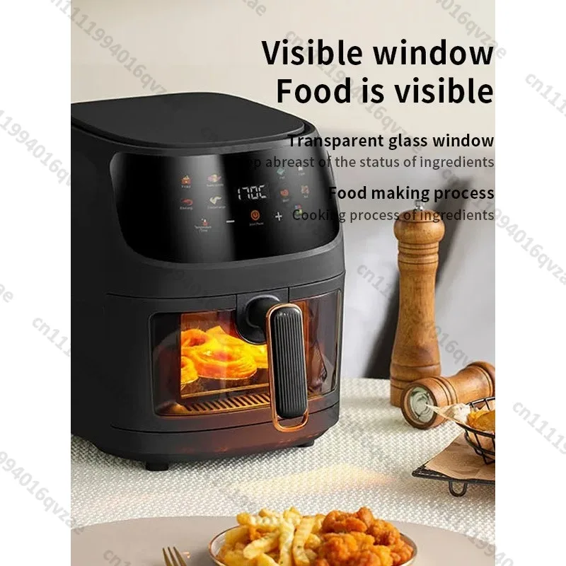 Visual Air Fryer Household Stainless Steel Multifunctional French Fry Machine Large Capacity Electric Fryer