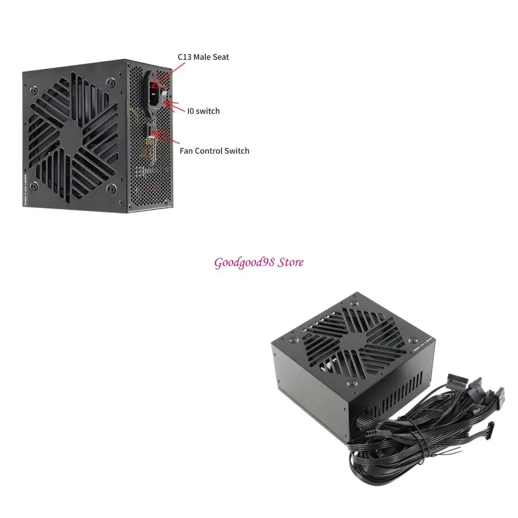 

180-240V 1000W Computer Gaming Power Supply with Cooling Fan Video Game Computer