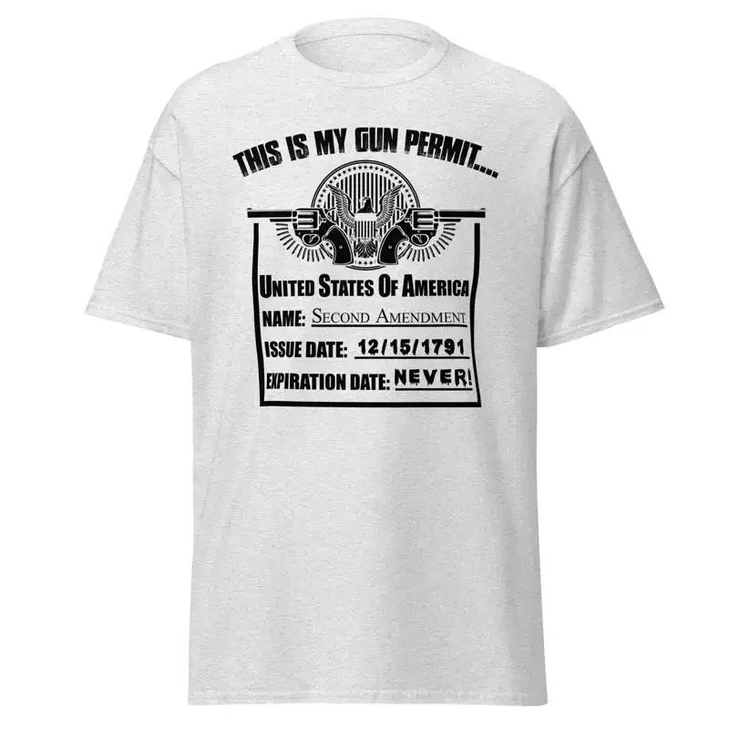Gun Permit 2Nd Amendment Pro Usa Flag Patriotic T Shirt