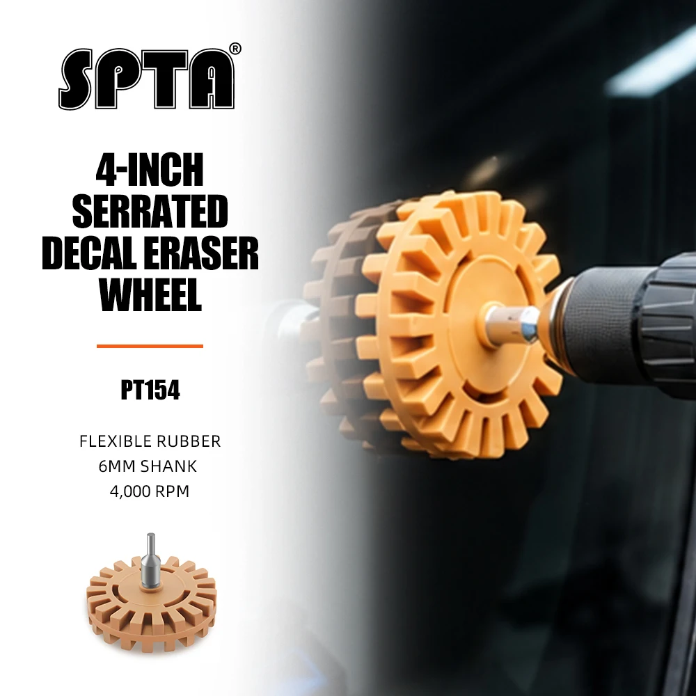 SPTA Decal Eraser Wheel, Decal Remover Eraser, Stripe Off Wheel, Pinstripe, Adhesive Remover