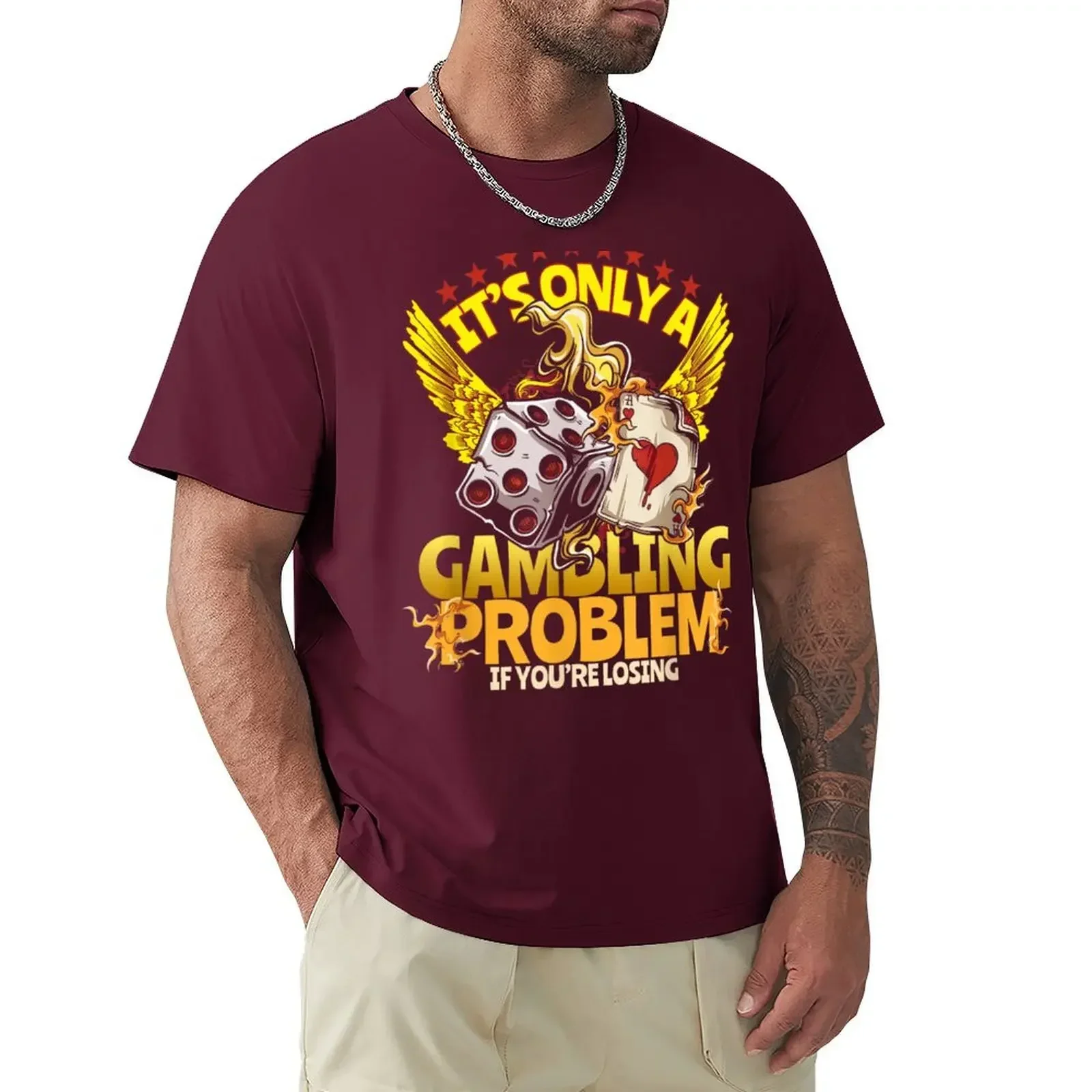 Plain Hippie Clothes Short Sleeve Tee Blouse T Shirts Funny Casino Gambling Poker Player Gambler T-Shirt Oversized Funny Style