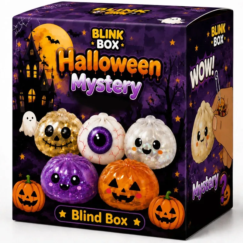 Image of 5,5 cm Halloween Dumplings Blind Box Squishy Stressabbau-Dumplings für Partygeschenke, Angstlinderung, Überraschungs-Halloween-Dekoration