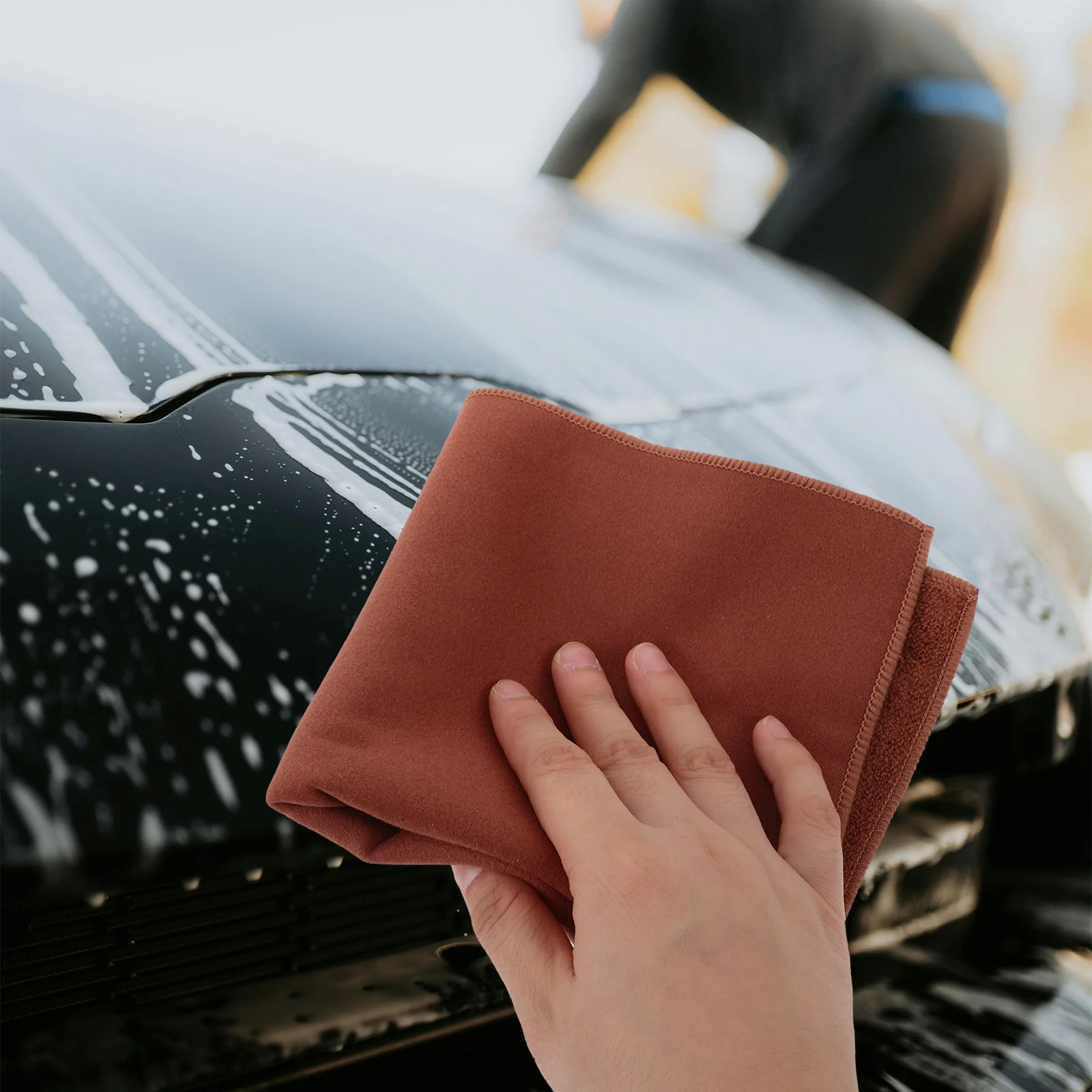 

Двусторонняя ткань для мытья автомобиля из микрофибры, толстая, мягкая, с высокой впитывающей способностью для детализации автомобиля, сушильное полотенце, полотенце для автоматической сушки