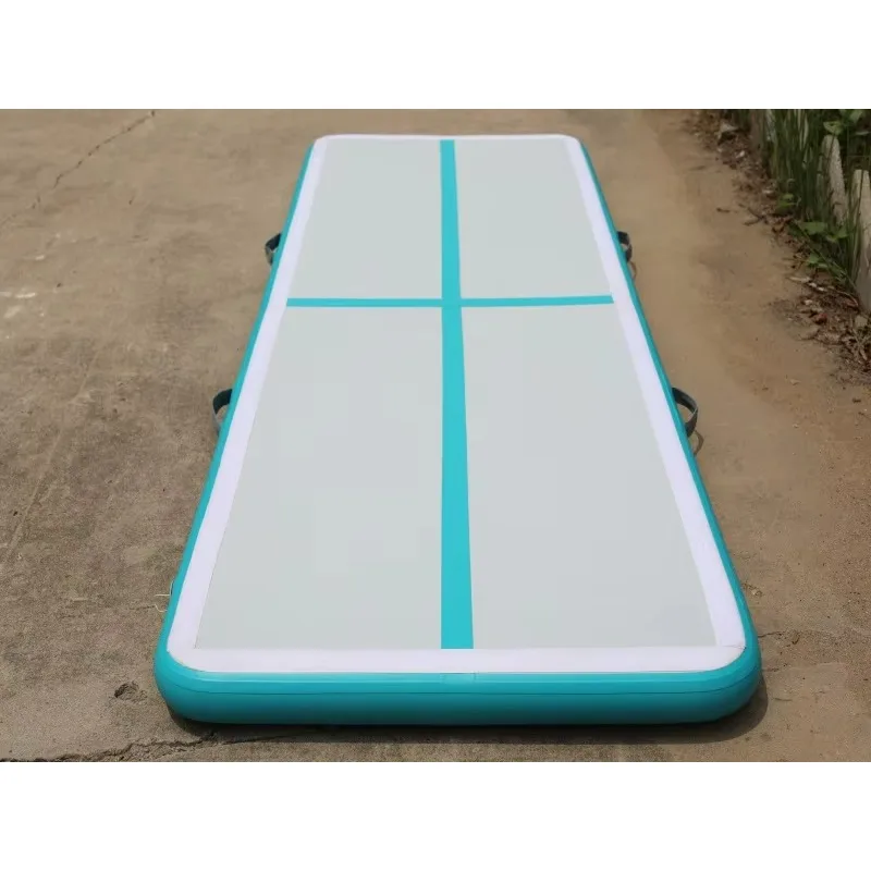 Custom Print  Eco-Friendly Non-Slip Portable PVC Inflatable Air Track Gymnastics Mat Waterproof for Fitness Yoga Gym Use