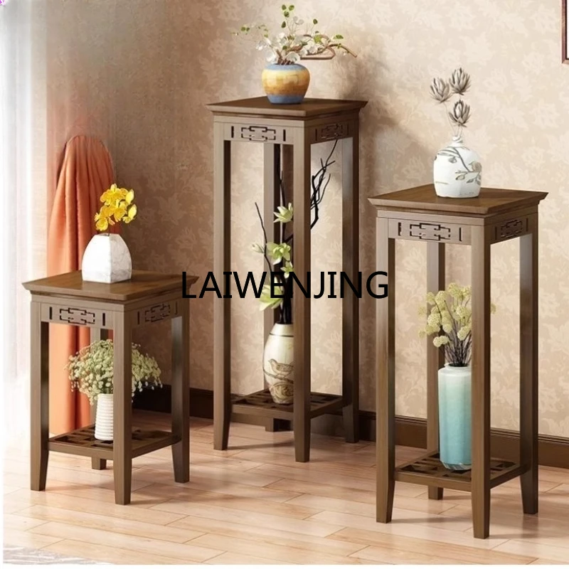 MJY feng shui wheel flowing water fountain ornament solid wood floor flower pot flower stand base decoration