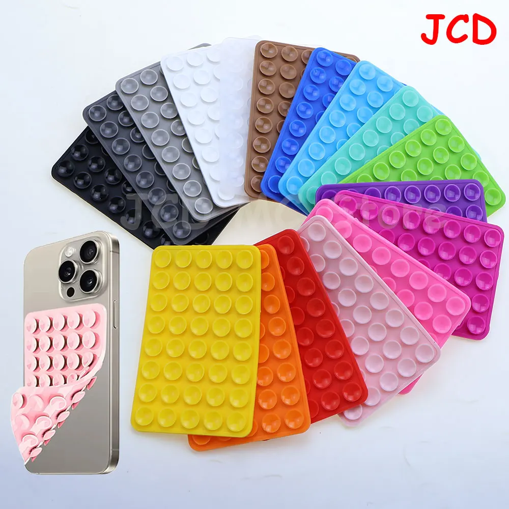 

5Pcs Double Side Silicone Pad For Mobile Phone Fixture Suction Cup Backed Adhesive Silicone Rubber Sucker Pad For Fixed Pad