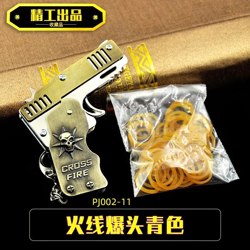 Miniature Glock Traumat Soft Bullet Toy Gun Weapons Metal Pistol Rubber Band Minigun Continuous Firing For Adults Boys Kids Gift