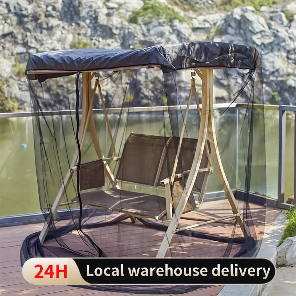 

Rocking Chair Mesh Cover Waterproof Garden Swing Cover Zipper Closure Patio Swing Mosquito Netting for Outdoor Patio