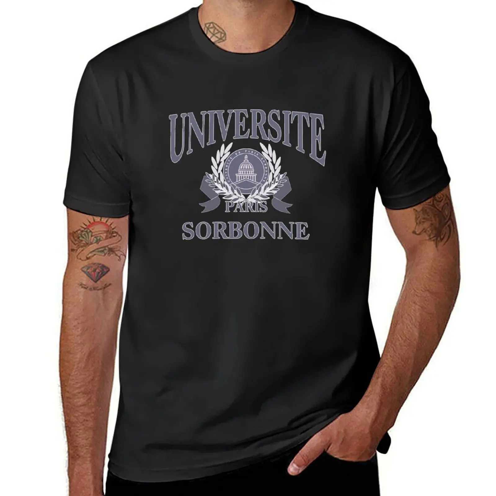 Universite of Sorbonne Paris T-Shirt kawaii clothes tops quick-drying summer clothes t shirts for men cotton