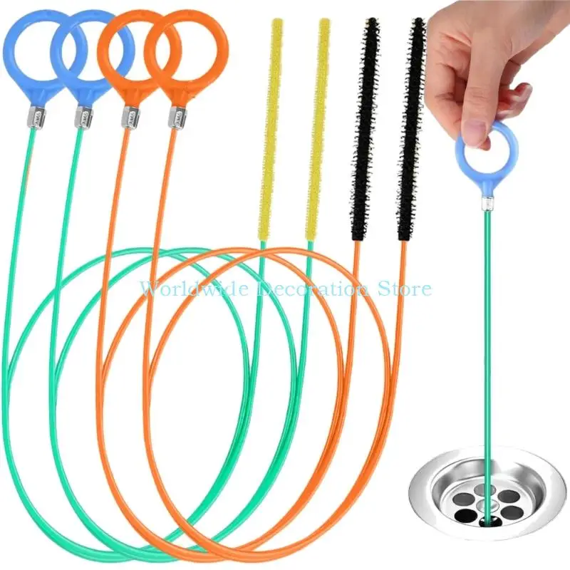 Q39b 4 pezzi a spirale flessibile Strumento per tubo per tubo plastica per rimozione degli zoccoli in bagno cucina