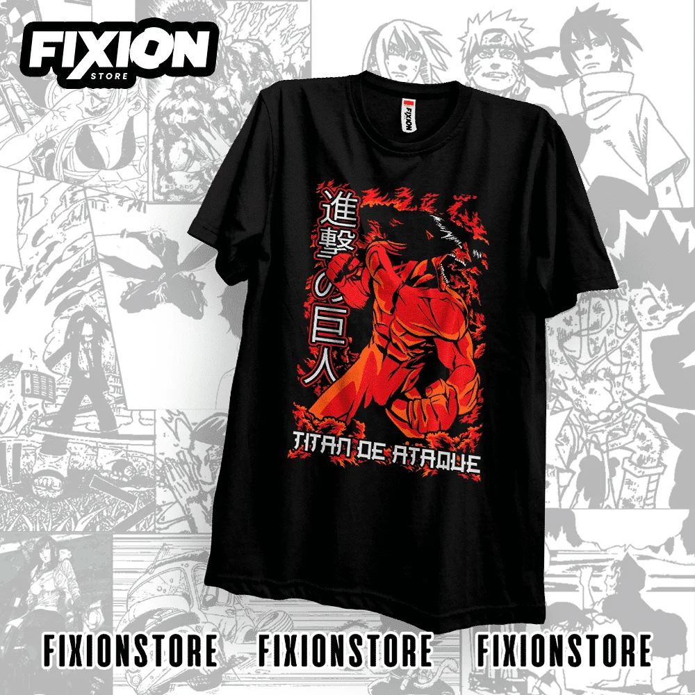 T-shirt For Anime Shingeki no Kyojin – Titan Ataque Manga Tee