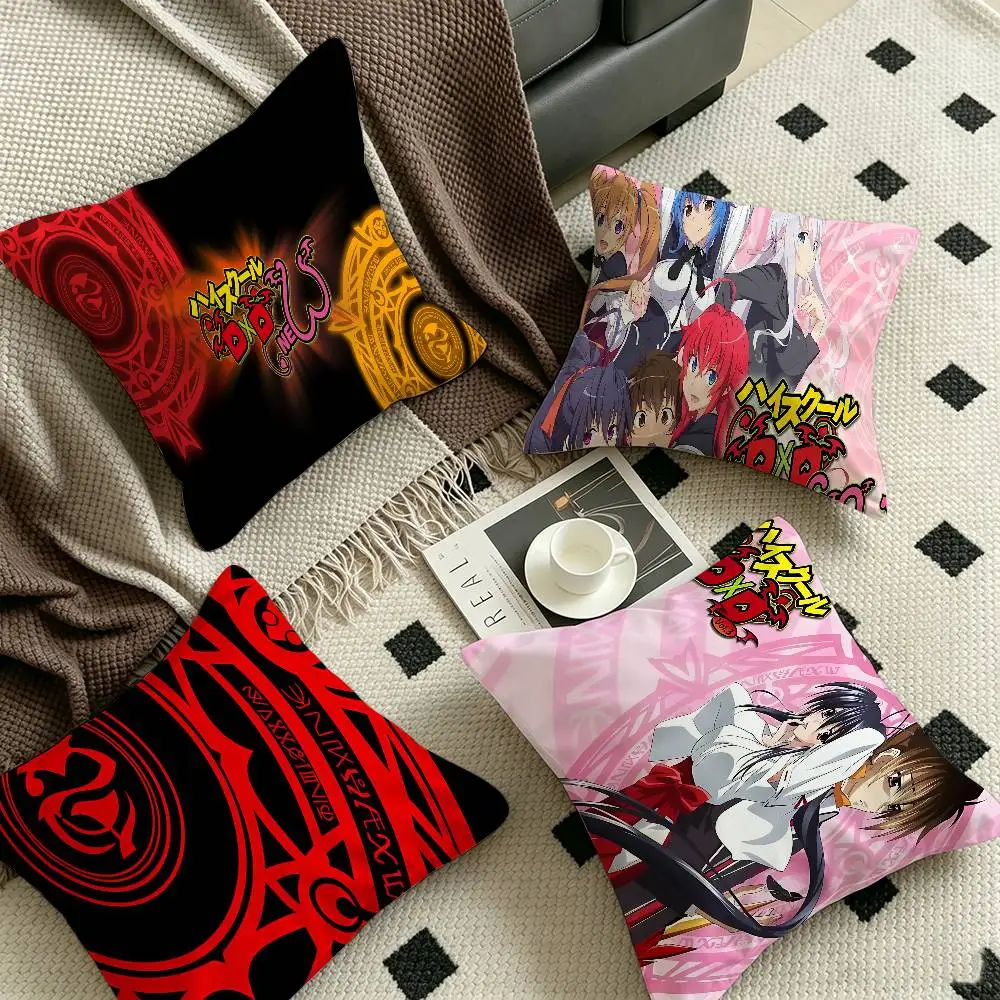 Anime High School DxD Cushion Cover Inches Farmhouse Decor Home Throw Pillow Covers for Couch Decorations