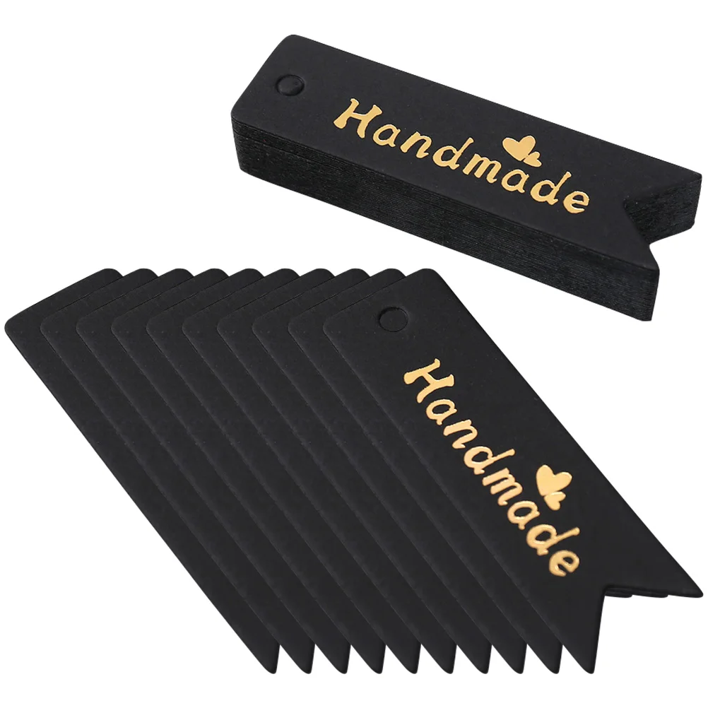 

100pcs Handmade Gift Cards Craft Tags Paper Labels Scrapbooking Tags for Handmade Items Gifts Christmas Wedding Party Favor Bag
