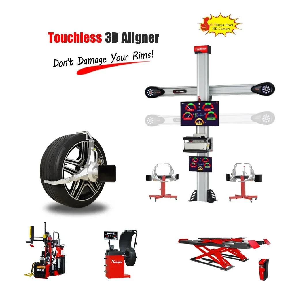 Lawrence Four Positioning Touchless 3d Wheel Alignment Machine With 3d Display System For Scissor Lift