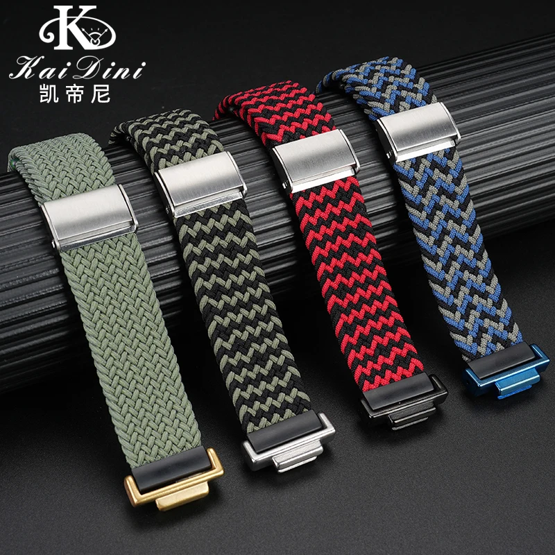 Colorful Nylon Strap for Casio DW-5600/5610 GW-B5600 GM2100 Modified Elastic Woven Nylon Watch Strap Wristband Steel Watch Case