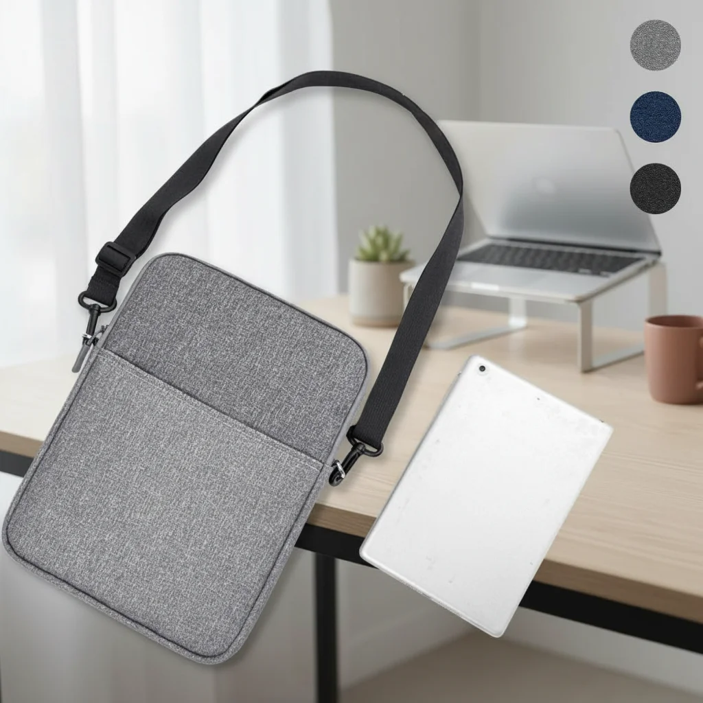 9-13.3 inch Tablet Sleeve Bag with Shoulder Strap Large Capacity Handle Carrying Case Handle for Samsung/Huawei/Xiaomi/Kindle