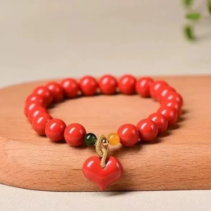 

Love Pendant Cinnabar Transfer Bracelet, Patron Saint, Men's and Women's Bracelets, Fashion Jewelry, Gifts