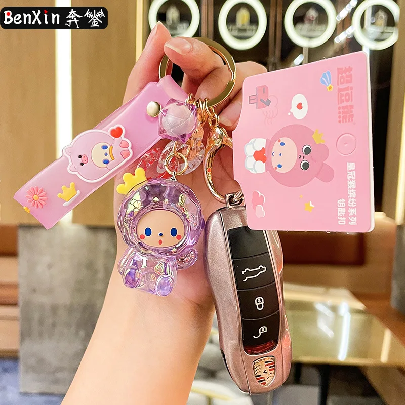 سلاسل مفاتيح Miniso الراقية والرائعة واللطيفة، ومعلقات حقيبة لطيفة، وهدايا صغيرة على شكل سلسلة مفاتيح رقيقة