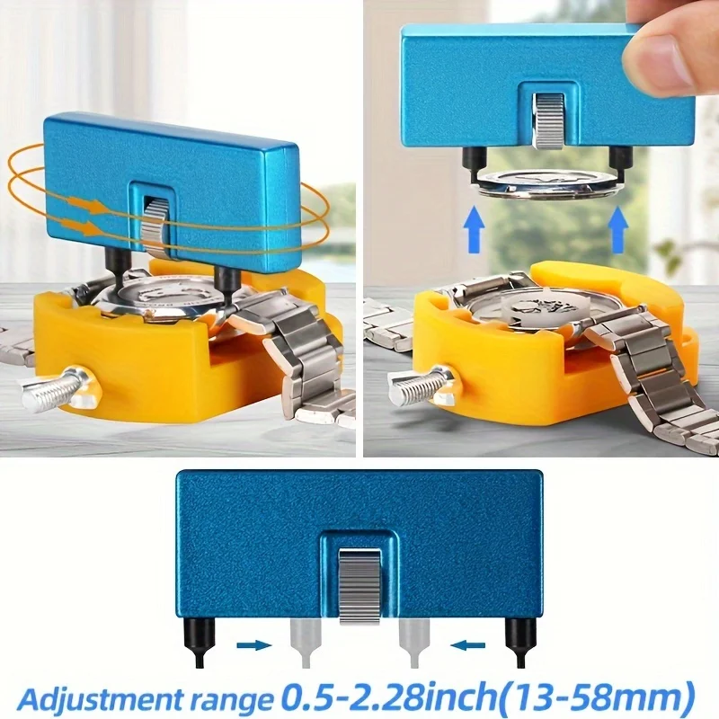 1 Set Watch Battery Replacement Tool Kit, Watch Back Case Remover And Watch Opener Repair Kit Tool Adjuste image 6