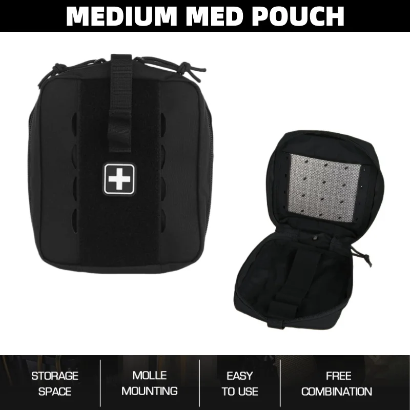 

Medium MED Pouch | MOLLE Compatible First Aid Kit Pouch | For Hunting Use