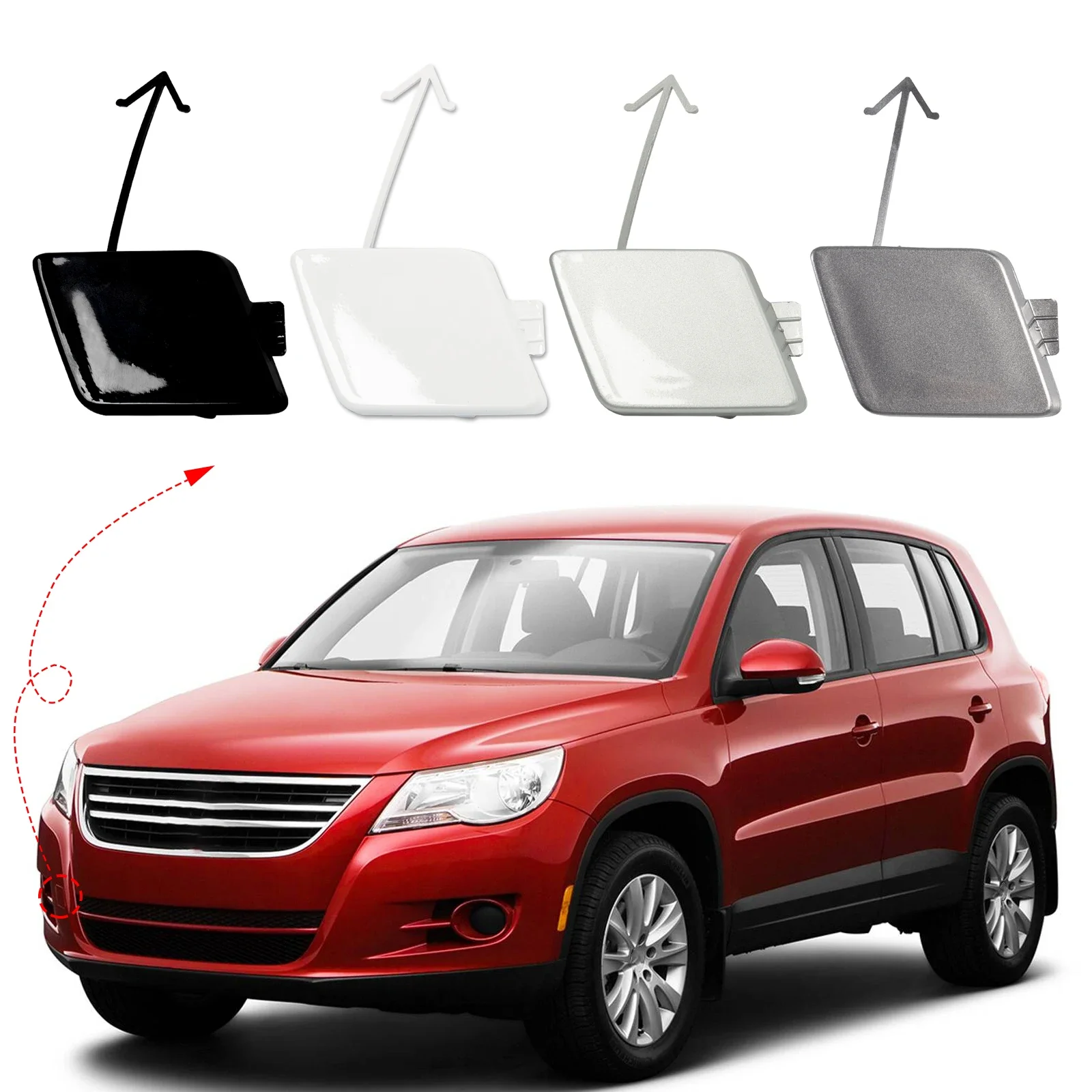 

Front Bumper Tow Hook Cover Cap Towing Eye For VW Tiguan Accessories 2009 2010 2011 5N0807241