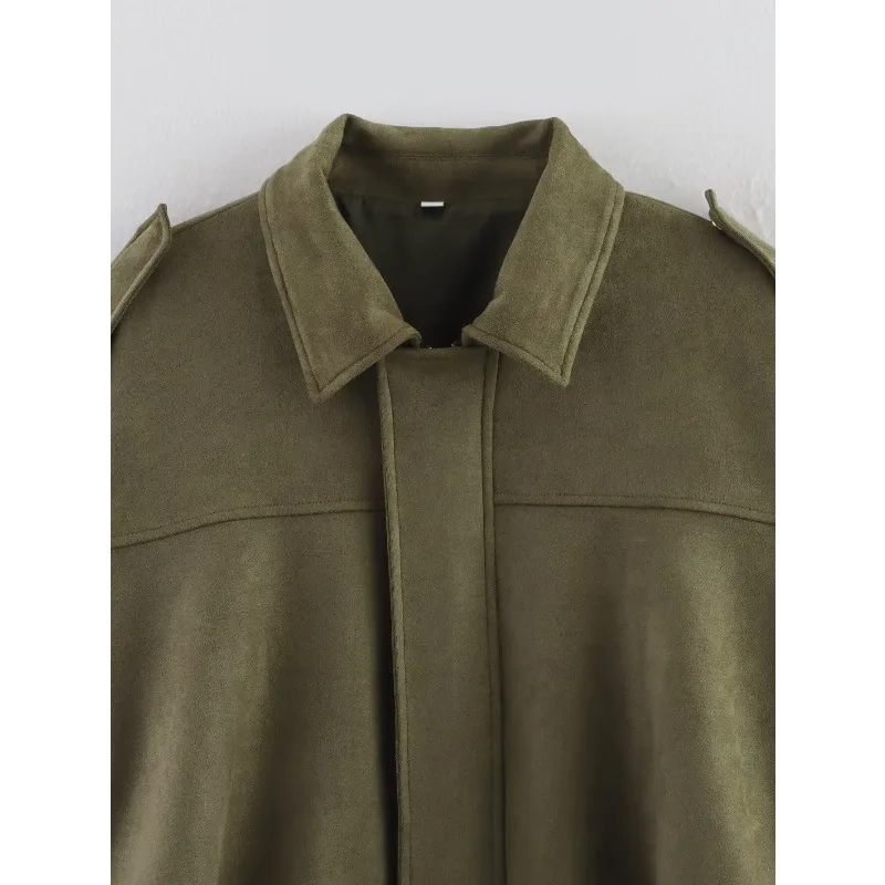 Personalisierter High-End-Retro-Neuer Frühlings- und Herbstmantel für Damen, modische Pilotenjacke mit Fledermausärmeln und Reißverschluss, modisches Damenoberteil