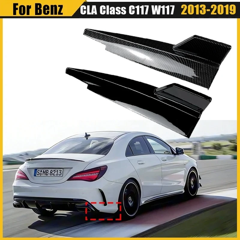

For Mercedes Benz CLA Class C117 W117 AMG CLA45 2013-2019 Rear Bumper Diffuser Splitter Canard Spoiler Car Accessories Body Kits