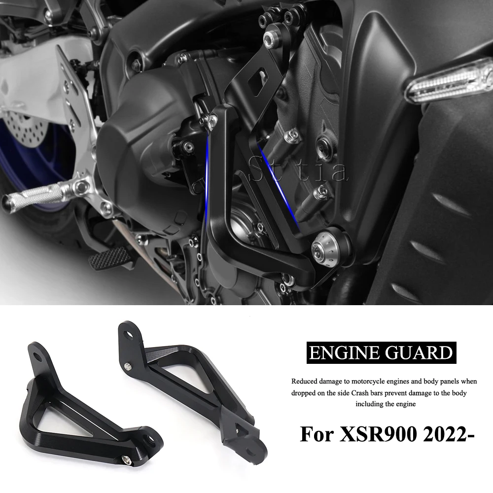 

Motorcycle CNC Falling Protection Frame Slider Fairing Guard Crash Pad Protector Fit For Yamaha XSR900 XSR 900 xsr900 2022 2023