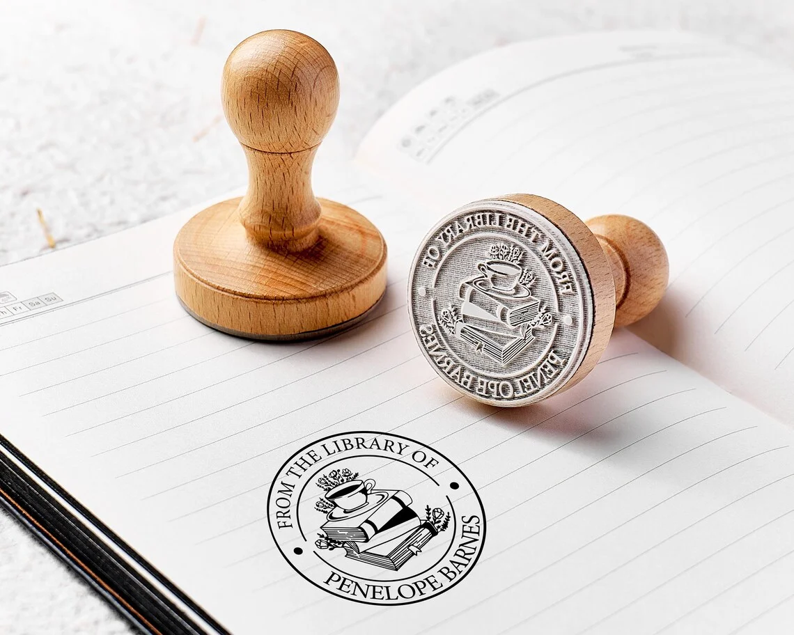 Personalized Book Stamp Clear Rubber Logo Customized Wedding Invitation Stationery Packaging Company Logo Stamp From Your Design