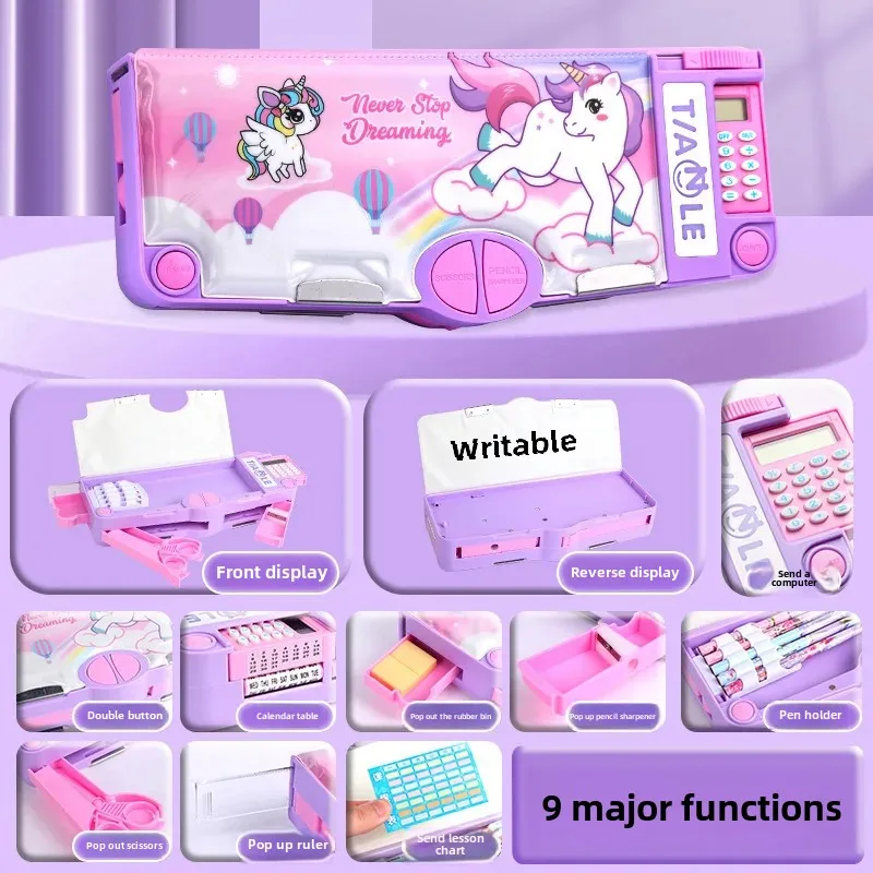 Multifunctional Originality Pencil Case for Boys & Girls High Value Computer Stationery Box Simple Storage Large Capacity image 6