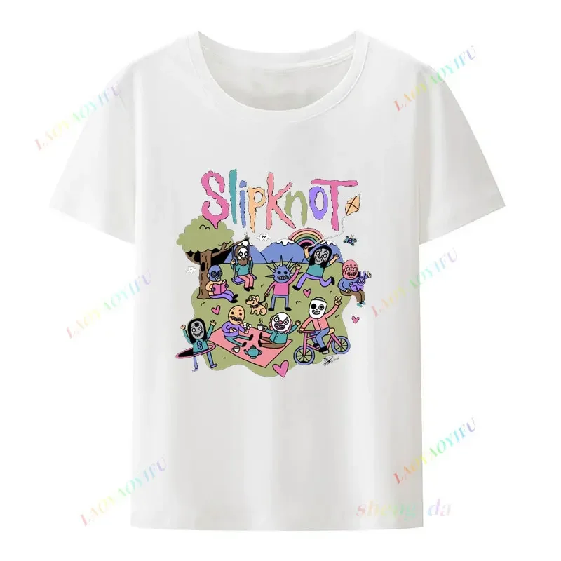 Heavy Mental Band Slipknots T-shirt Haikyuu Men's Clothes Short Sleeve Tee Funny Y2k T Shirt Women New Style Tops