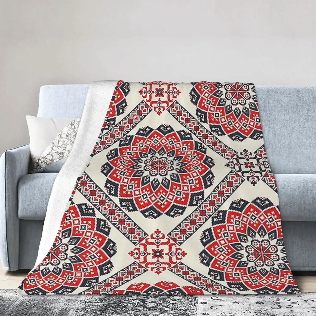 

Romanian Traditional Pattern Blankets Soft Warm Flannel Throw Blanket Bedspread for Bed Living room Picnic Travel Home Sofa