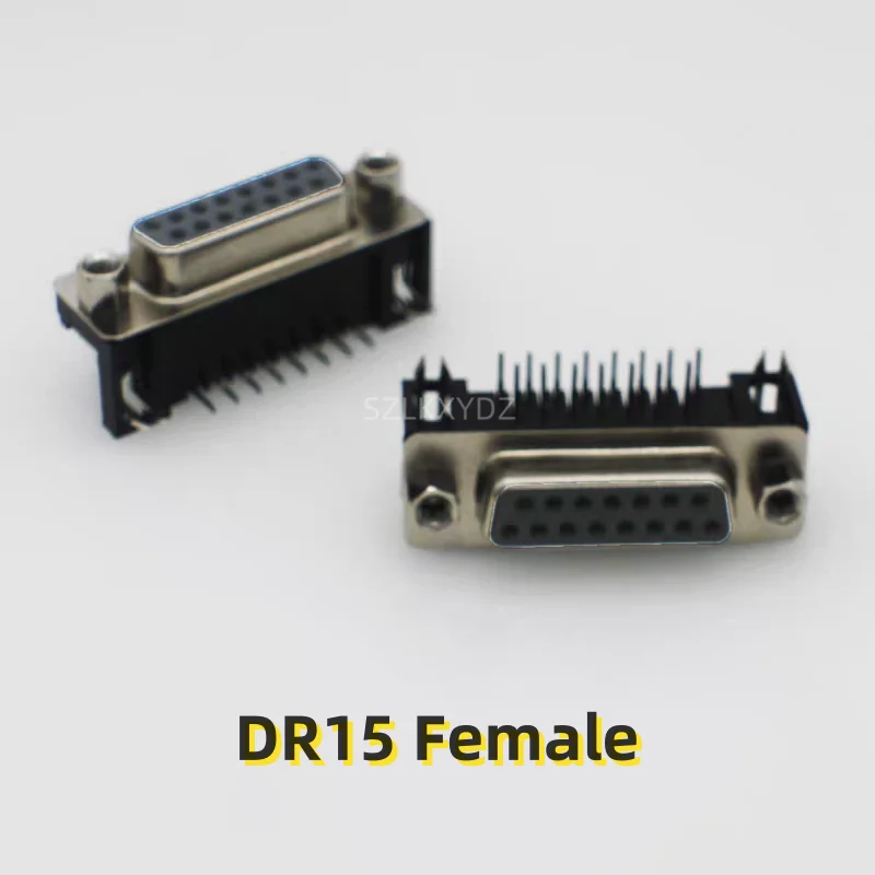 10PCS/LOT DB15 DR15 Male/DR15 Female  Welded plate bend seat  Welded plate plug-in type Serial VGA socket