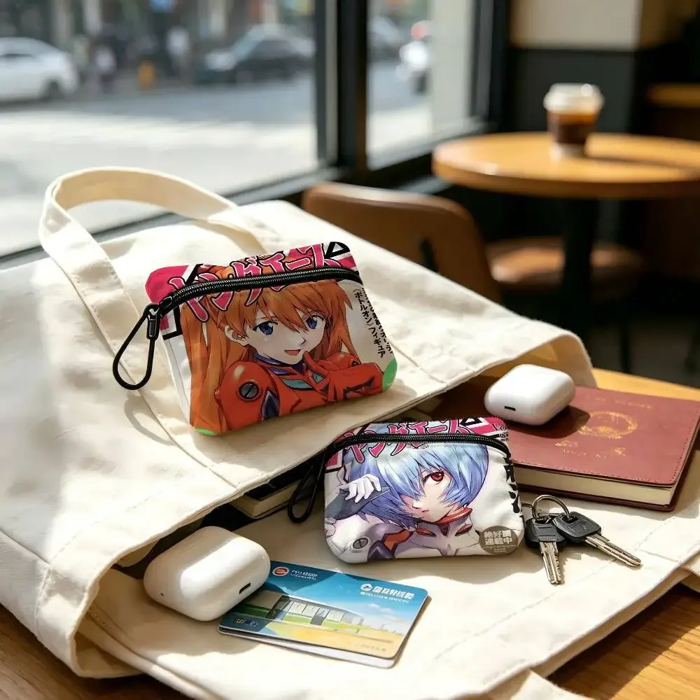 Retro Manga A-Ayanami Reis  Wear-resistant Oxford Cloth Coin Purse Portable Backpack Hanging Card Storage Bag