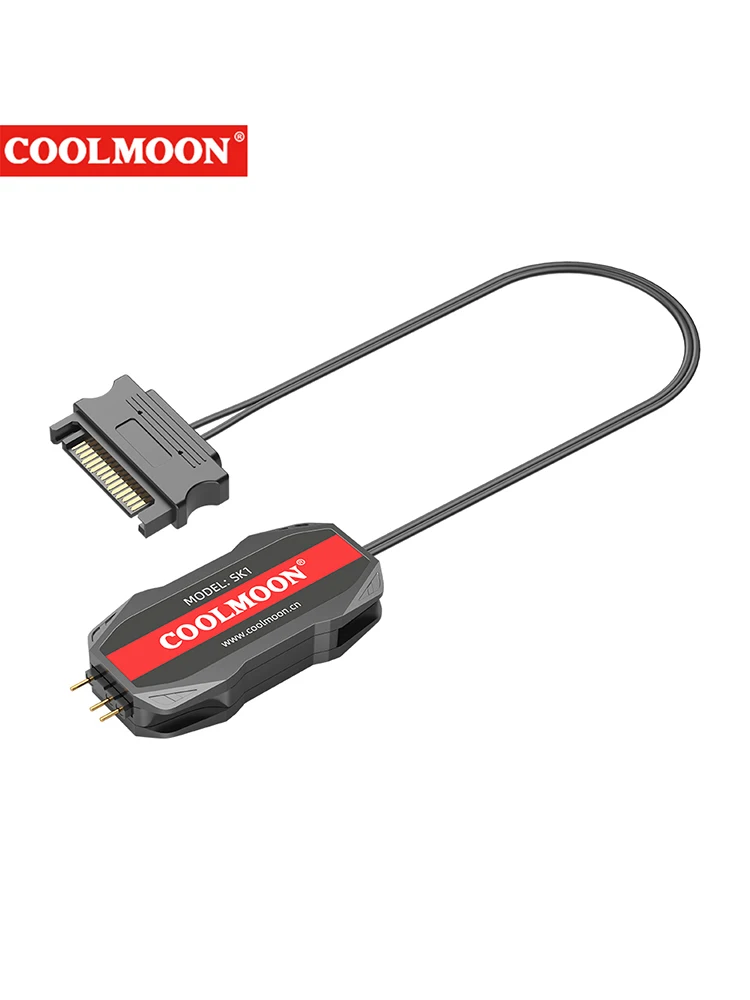 ARGB Controller Cable ARGB 5V 3PIN To SATA LED Color Intelligent Fan Controller 1 To 4 Sync Motherboard Cable Extension Line