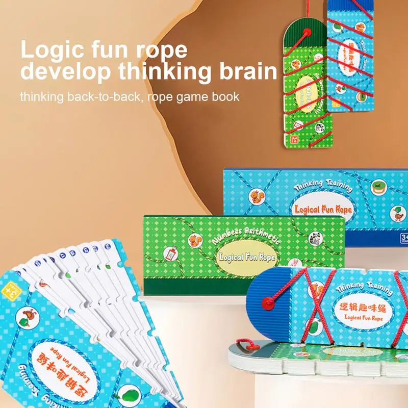 Threading String Toys logic fun rope brain thinking developmental String Matching Game Cards And Toys Preschool Educational Toy